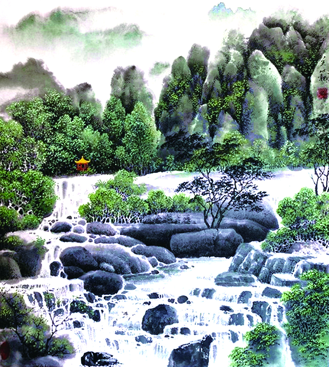 4、國(guó)畫(huà)——春到水潺